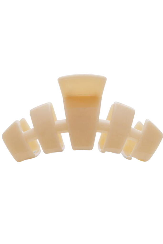 TELETIES Large Hair Clip- Almond Beige
