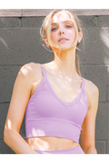 All The Feels Ribbed V-Neck Cropped Tank
