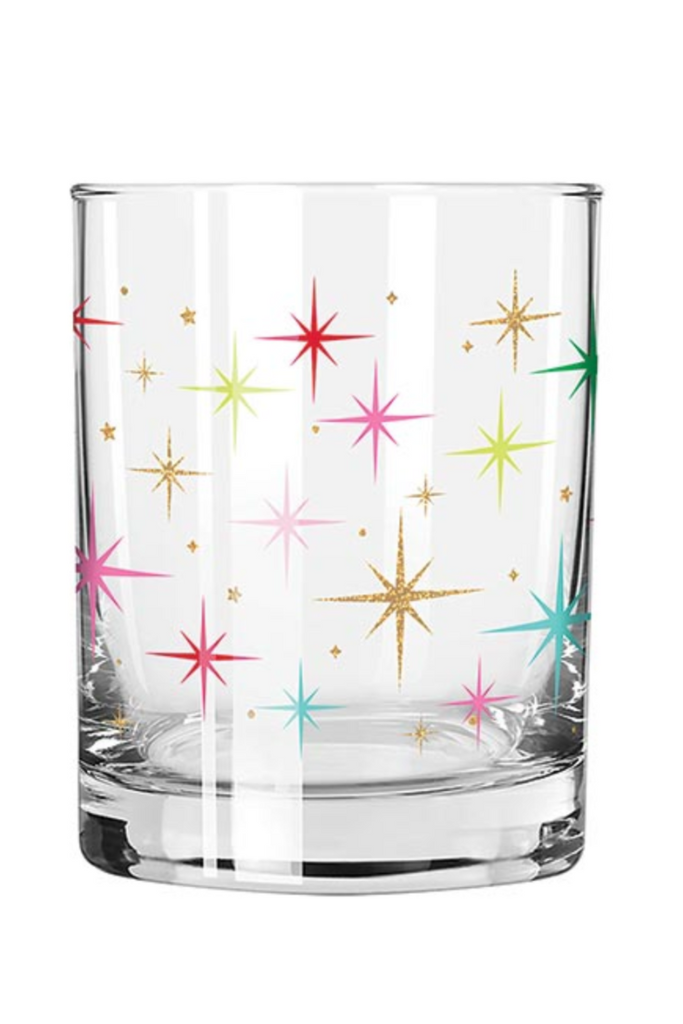 Old Fashioned Glass- Retro Stars