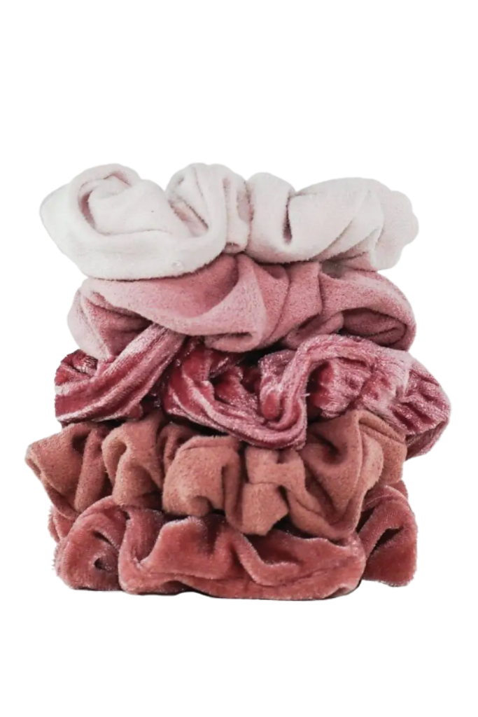 Velvet Scrunchies - Blush and Mauve