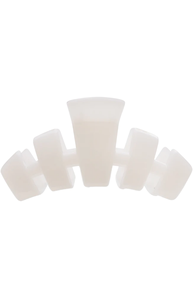 TELETIES Medium Hair Clip- Coconut White
