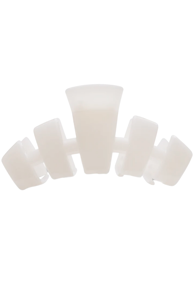 TELETIES Large Hair Clip- Coconut White