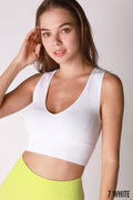 Bring It On Plunge V-Neck Cropped Tank