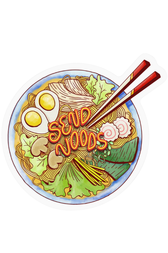 Send Noods Food Pun Sticker