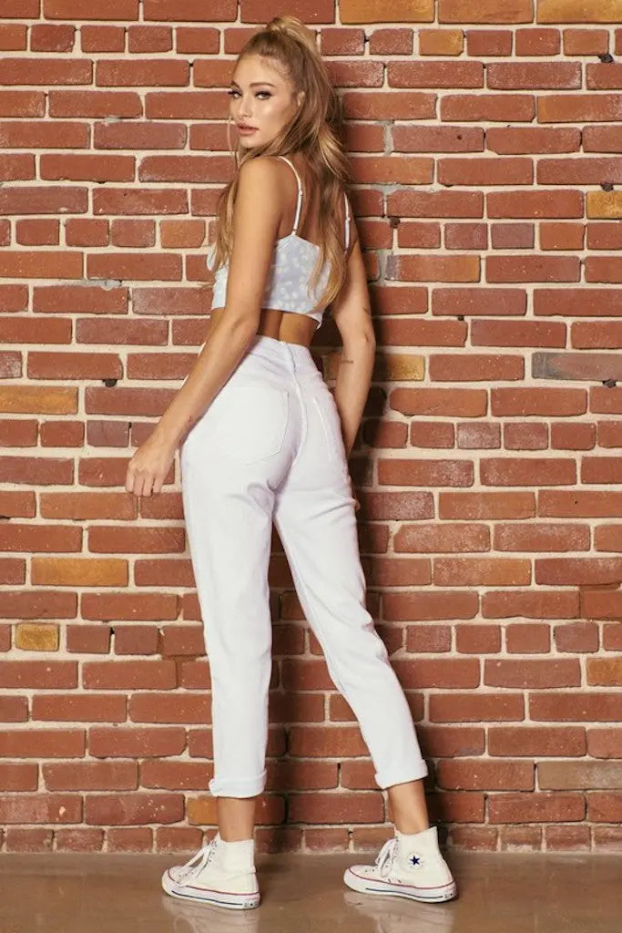 Ahead Of My Time Mom Jeans - White