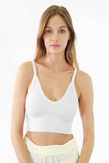 All The Feels Ribbed V-Neck Cropped Tank