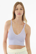 All The Feels Ribbed V-Neck Cropped Tank