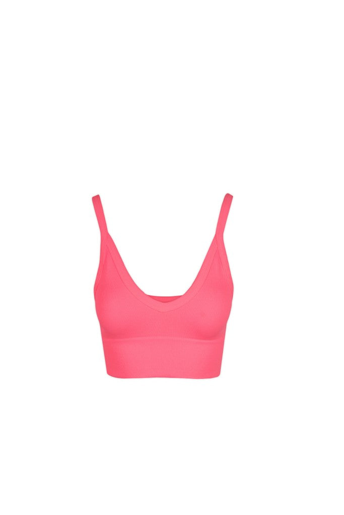 All The Feels Ribbed V-Neck Cropped Tank