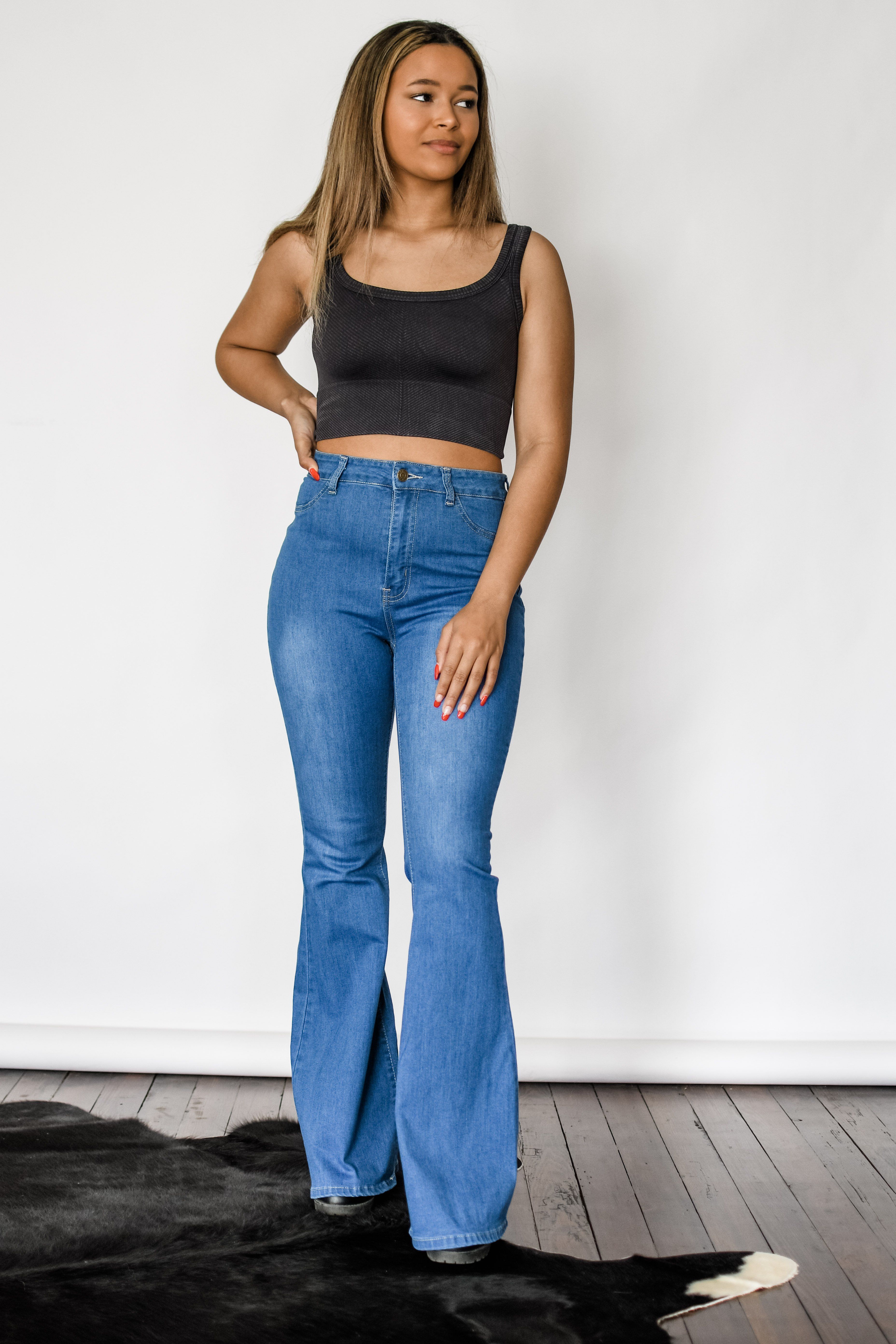 All The Views Flare Jeans - Medium Wash