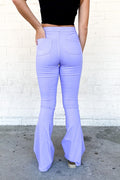 All The Views Flare Pants - Lavender