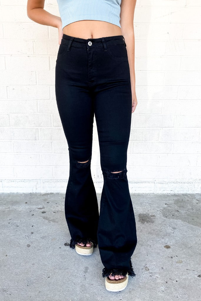 As Cool As You Flare Jeans - Black