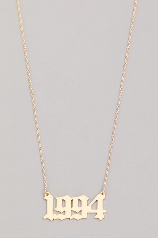 Birth Year Pendant Necklace