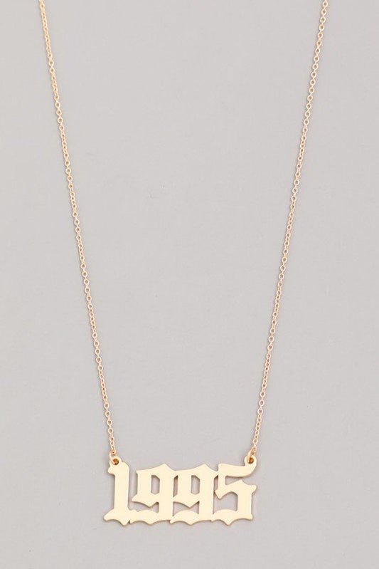 Birth Year Pendant Necklace