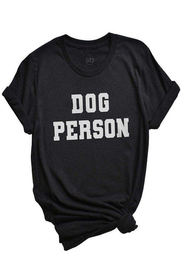 Dog Person Graphic Tee - Black