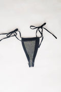 Exceptional Rhinestone Bikini Bottom - Black