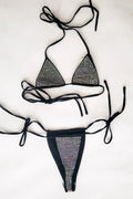 Exceptional Rhinestone Bikini Bottom - Black