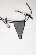 Exceptional Rhinestone Bikini Bottom - Black