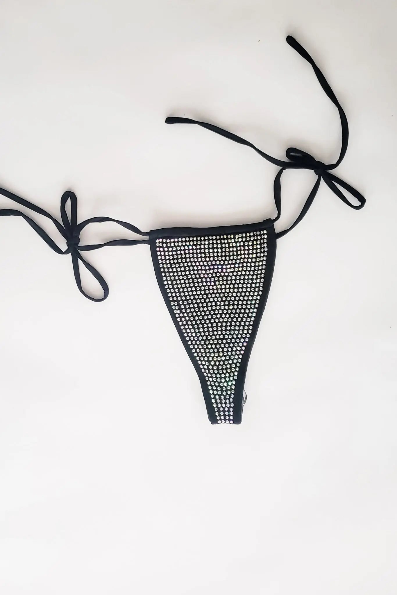 Exceptional Rhinestone Bikini Bottom - Black