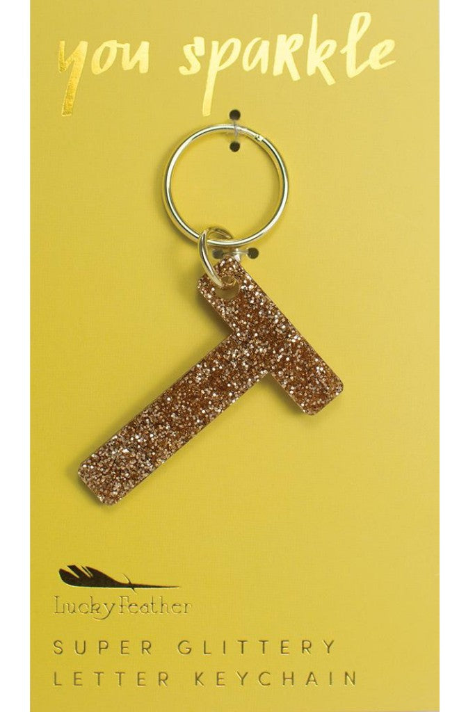 Glitter Letter Keychain