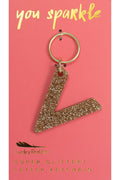 Glitter Letter Keychain