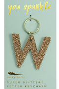 Glitter Letter Keychain