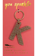 Glitter Letter Keychain