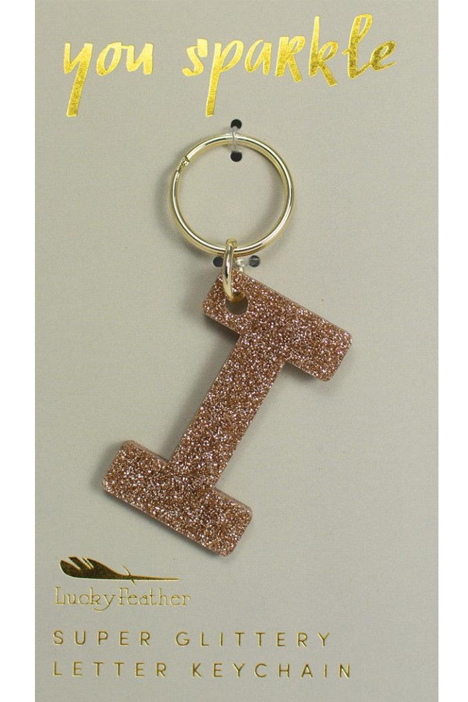 Glitter Letter Keychain