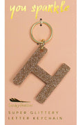 Glitter Letter Keychain