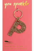 Glitter Letter Keychain