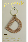 Glitter Letter Keychain