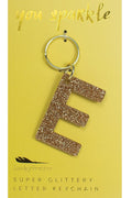 Glitter Letter Keychain