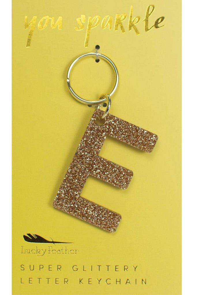 Glitter Letter Keychain