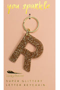 Glitter Letter Keychain