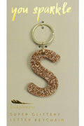 Glitter Letter Keychain
