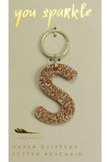 Glitter Letter Keychain