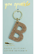 Glitter Letter Keychain