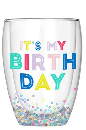 Its My Birthday Stemless Wine Glass