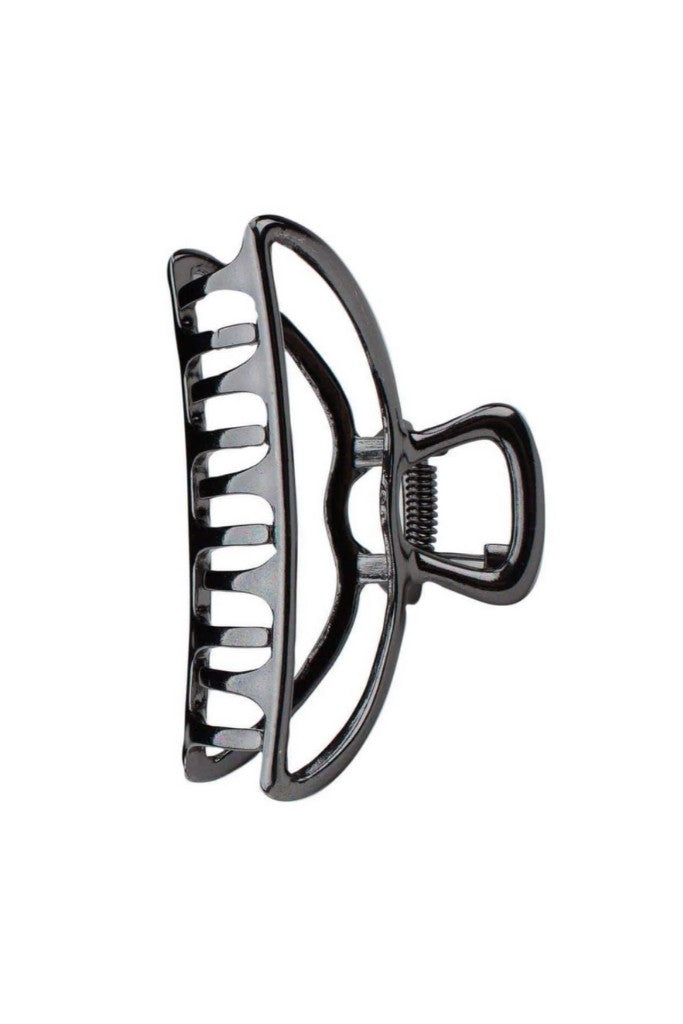 Kitsch Round Open Shape Claw- Hematite