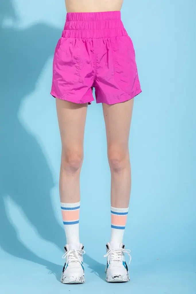Loose Change Active Shorts - Hot Pink