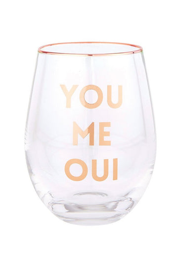 20oz Stemless Wine Glass- You Me Oui