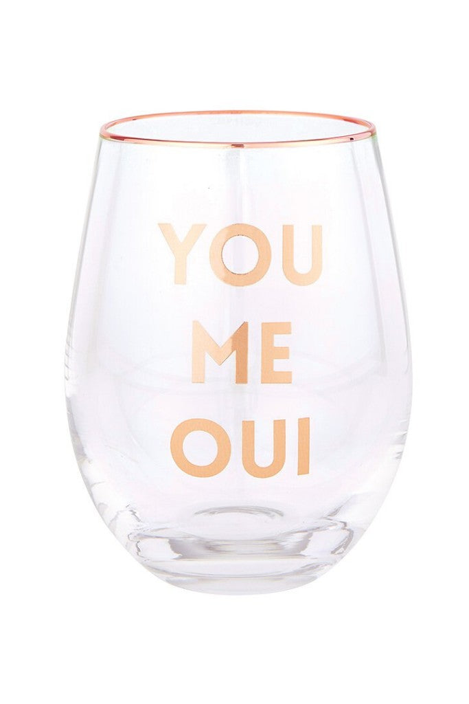 20oz Stemless Wine Glass- You Me Oui