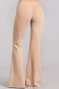 Nine To Five Bell Bottom Pants - Beige