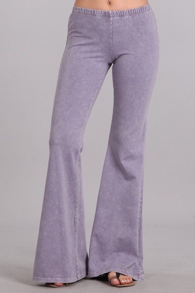 Nine To Five Bell Bottom Pants - Lilac