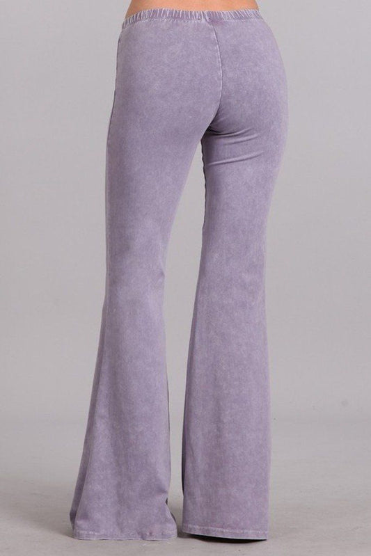 Nine To Five Bell Bottom Pants - Lilac