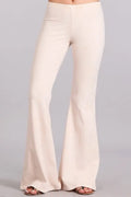 Nine To Five Bell Bottom Pants - Nude Mineral Wash
