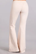 Nine To Five Bell Bottom Pants - Nude Mineral Wash