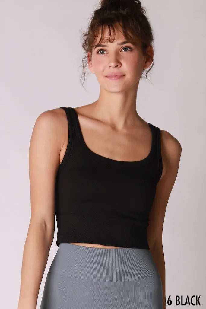 No Take Backs Ribbed Cropped Tank