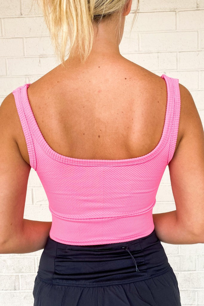 No Take Backs Ribbed Cropped Tank