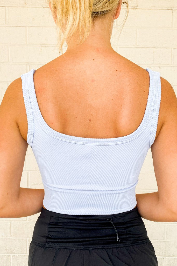 No Take Backs Ribbed Cropped Tank