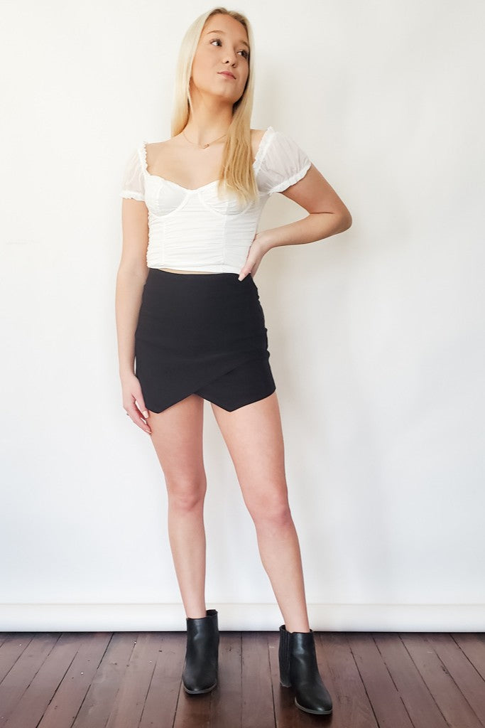 Off She Goes Skort - Black